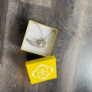 Kendra Scott Silver Necklace with Pearls
